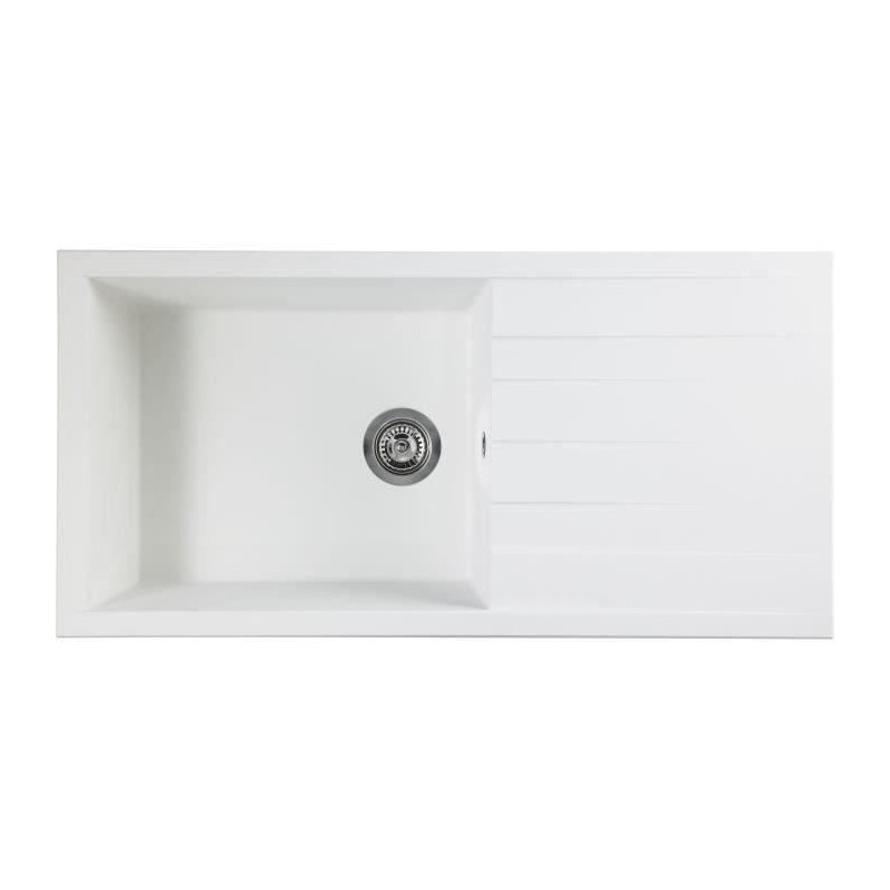 STRADOUR Evier a encastrer CUBE, en SMC BLANC UNI - 17,  1 bac, dim. 100 * 50...