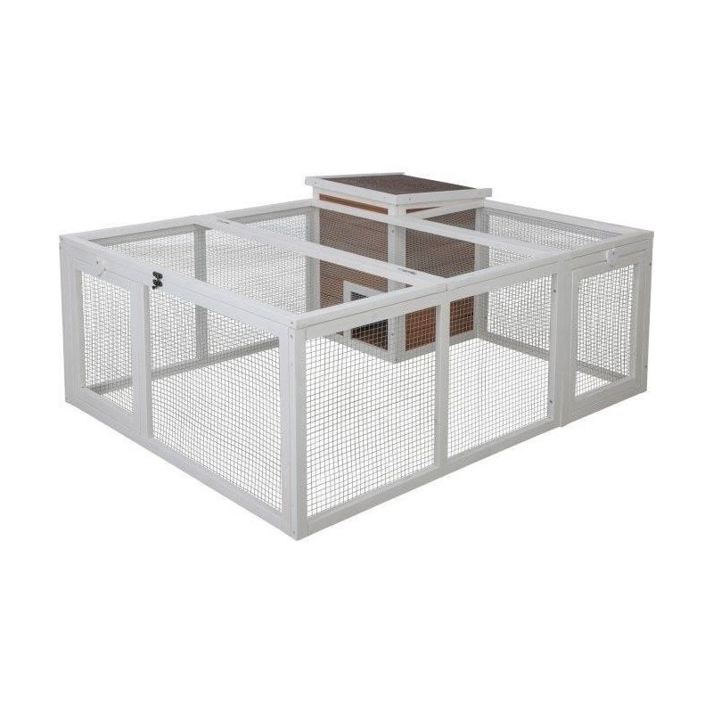 KERBL - Enclos d'extérieur petits animaux -  132 x 102 x 59 cm - Maison intég...