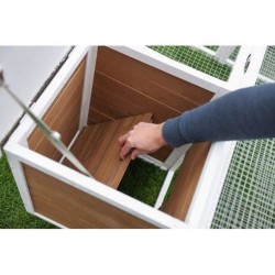 KERBL - Enclos d'extérieur petits animaux -  132 x 102 x 59 cm - Maison intég...