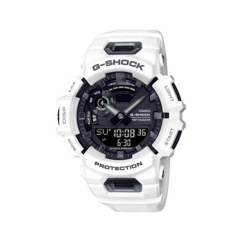 CASIO Montre G-SHOCK - Résistante aux chocs - Multifonctions - Blanc