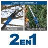 Elagueuse 18cm + Taille-haies 41cm  sans fil C-PHTS410-X - téléscopique - SCH...