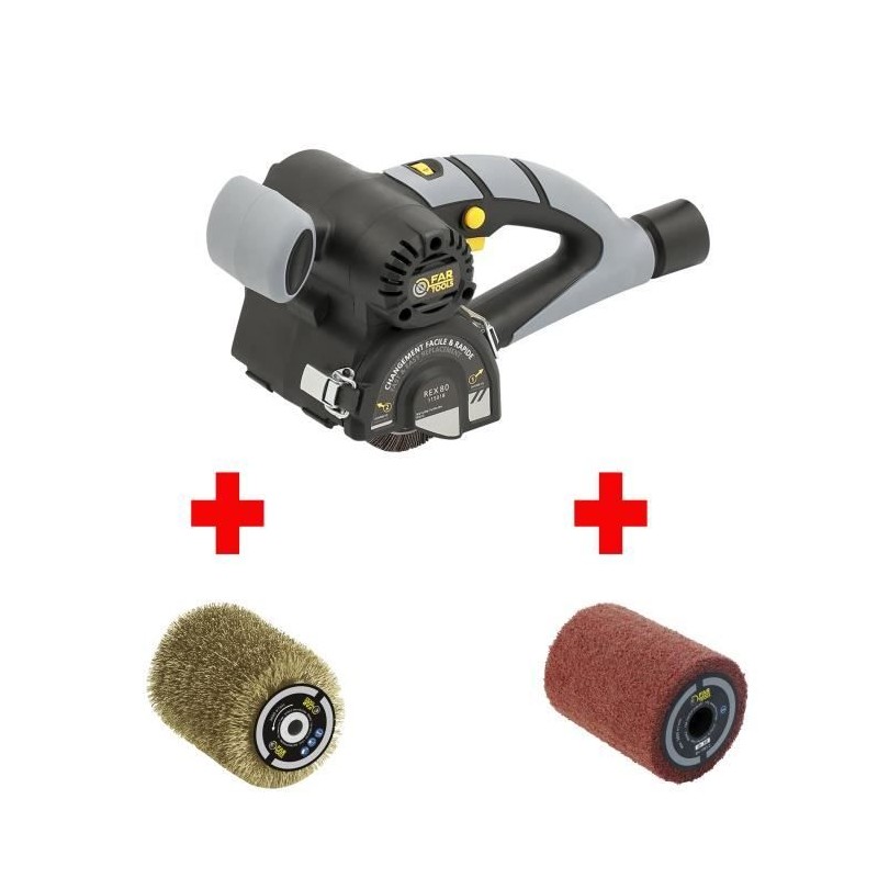 FARTOOLS PACK REX80 RENOVATEUR COMPACT + BROSSE FIL LAITONNE +  + BROSSE FIBR...