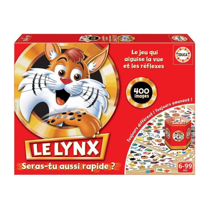 Le Lynx 400 Images, Educa, Jeu de société Famille et Enfants, Renforce la mém...
