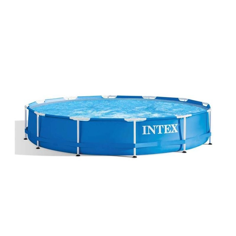 Kit Piscine hors sol tubulaire INTEX - Metal Frame - 366 x 76 cm - Ronde (Liv...