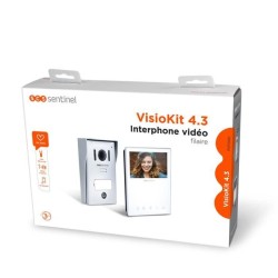 Interphone vidéo filaire, coloris blanc - VisioKit 4.3 - SCS SENTINEL - Garan...