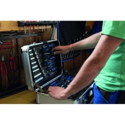 Mallette a outils de 102 pieces - SCHEPPACH - TB150 - Outils en acier chrome ...