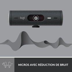 Webcam - Full HD 1080p -  Logitech - Brio 500 - Microphone intégré - Graphite