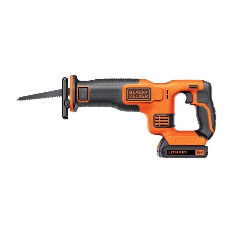 Scie sabre sans fil - BLACK+DECKER - BDCR18-QW - 18V - avec batterie 1,5 Ah +...