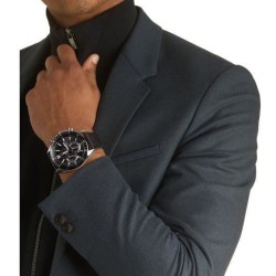 CASIO - Montre en cuir véritable - EDIFICE - Noir