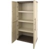 Armoire de rangement haute en résine TOOD - 3 tablettes - Taupe/écru - Charge...