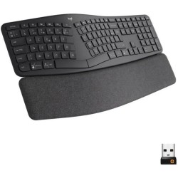Clavier - Sans fil - Logitech - ERGO K860 - AZERTY - Ergonomique avec repose-...