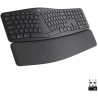 Clavier - Sans fil - Logitech - ERGO K860 - AZERTY - Ergonomique avec repose-...