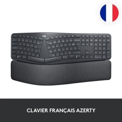Clavier - Sans fil - Logitech - ERGO K860 - AZERTY - Ergonomique avec repose-...