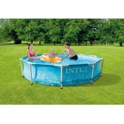 Kit Piscine hors sol tubulaire INTEX - Metal Frame - 305 x 76 cm - Ronde (Liv...
