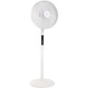 AIR-LIGHT RING - Ventilateur sur pied & Brasseur d'air blanc Ø40cm 70W avec c...