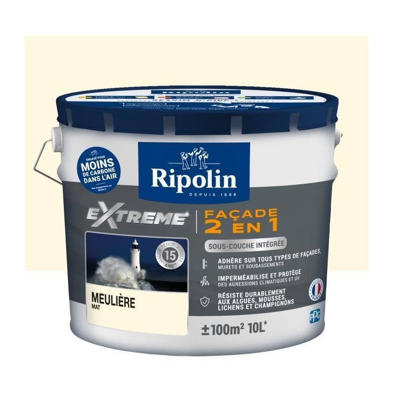 RIPOLIN Peinture façade ton Meuliere  10L