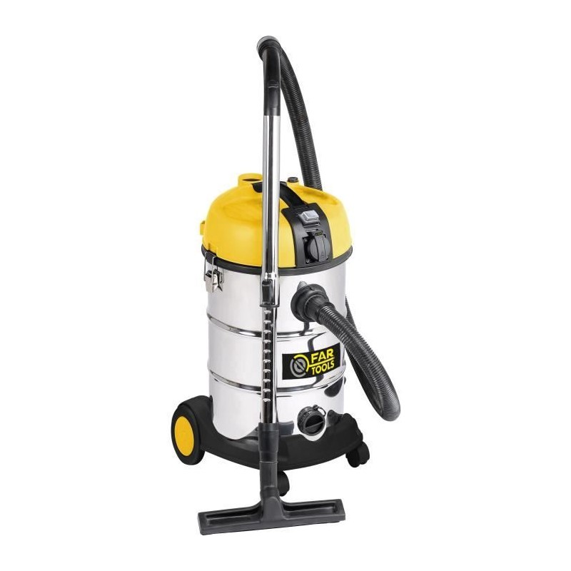 Aspirateur eau et poussiere FARTOOLS - NET-UP30-P - Cuve inox - 30L (avec fon...