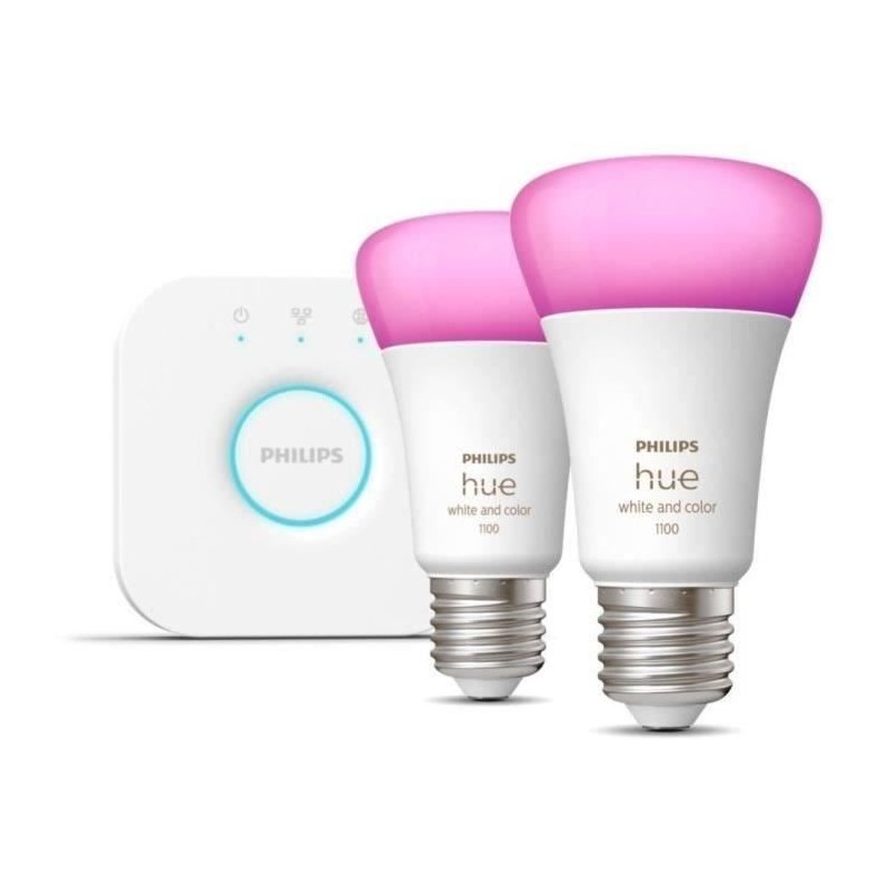 Philips Hue White and Color Ambiance, Kit de démarrage 2 ampoules