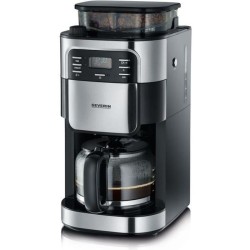 SEVERIN 4810 Cafetiere filtre avec broyeur intégré - Noir et inox - 1000W - 1...