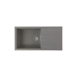 STRADOUR Evier a encastrer CUBE, en SMC GRIS BETON - 16,  1 bac, dim. 100 * 5...