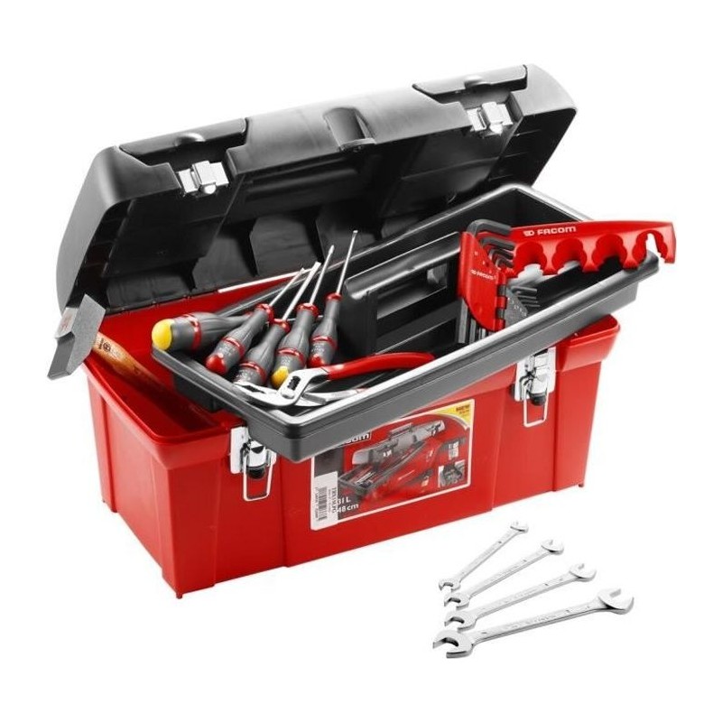 Caisse a outils - FACOM - TBX1M.PB + 20 outils - 5 Tournevis Protwist + 9 Clé...