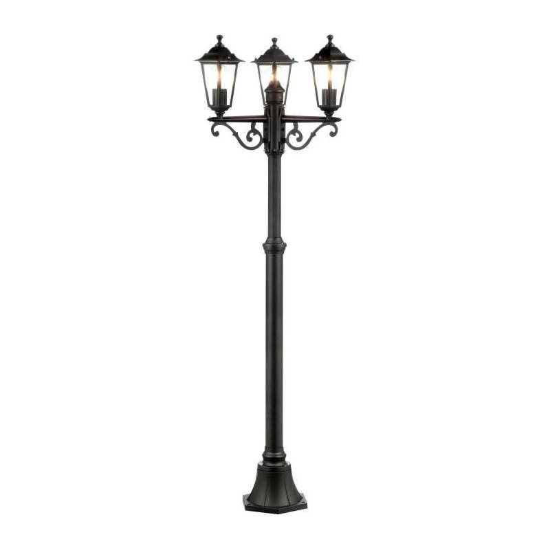 Lampadaire extérieur 3L CARLEEN - BRILLIANT - noir - métal/verre - 200x61cm -...