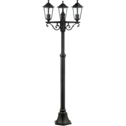 Lampadaire extérieur 3L CARLEEN - BRILLIANT - noir - métal/verre - 200x61cm -...