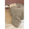 CALGARY - Couette Chaude Microfibre 400 gr/m² - Taupe & Lin - 140 x 200 cm