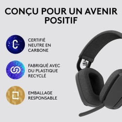 Casque - Sans fil - Logitech - Zone Vibe 100 - Bluetooth - Anti-parasite - Gr...