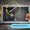 Mitigeur de cuisine - GROHE Get - Chromé - Bec en C - Bec Haut - Rotation 150°