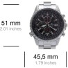 CASIO - Montre en acier inoxydable - EDIFICE - Gris