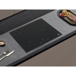 Plaque induction 3 foyers CONTINENTAL EDISON 6200W - 59 x 52 cm - 3 timers - ...