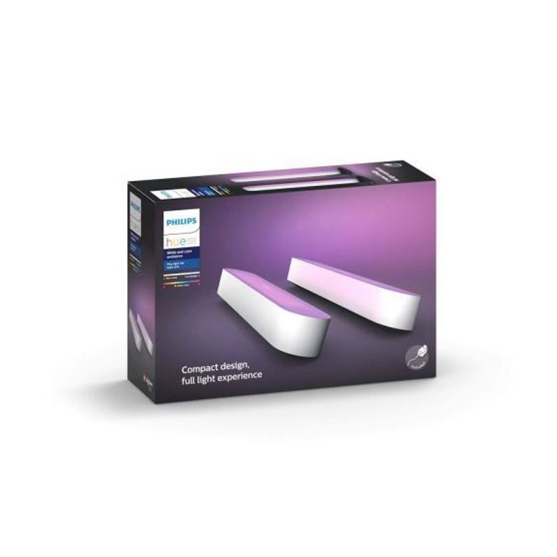 Philips Hue Play Pack x2 - Blanc - LED compatible Bluetooth - Lumiere