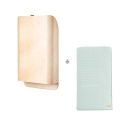 Table a Langer Murale et Rabattable - ROBA - Bois Naturel - Étageres Intégrée...