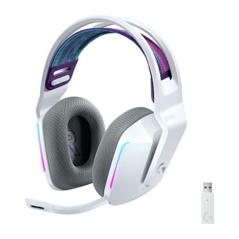 Casque gamer - Sans fil - Logitech G - G733 Lightspeed - PS5, PS4, PC, MAC - ...