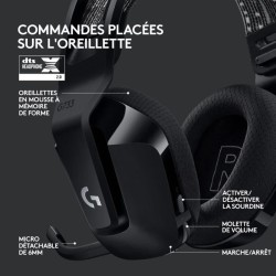 Casque gamer - Sans fil - Logitech G - G733 Lightspeed - PS5, PS4, PC, MAC - ...
