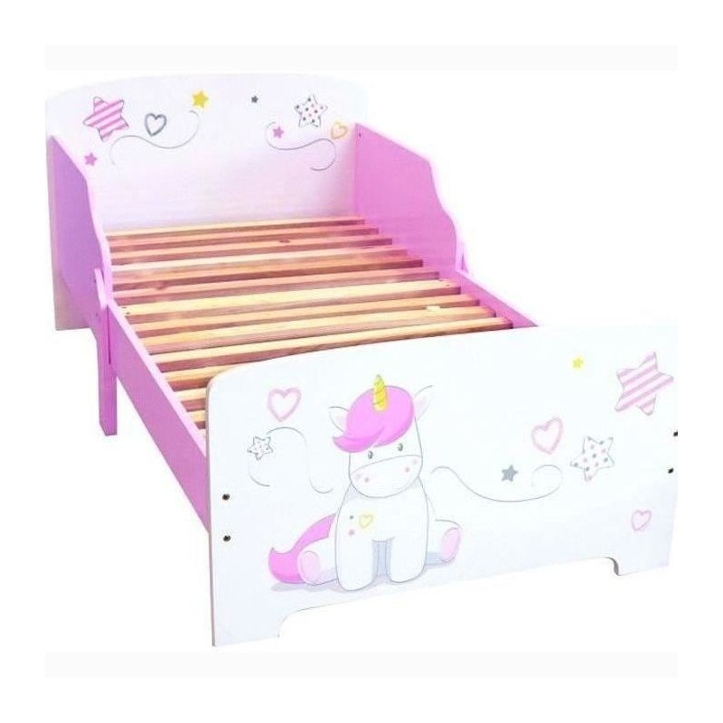 Fun House Licorne lit 140x70 cm avec lattes pour enfant