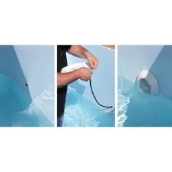 Spot LED 350 blanc pour piscines bois UBBINK - ABS - IP68 - 24W - 12VAC/50Hz ...