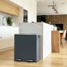 Poubelle de cuisine a pédale tri sélectif - MAJOR - KITCHEN MOVE - 60L (2x30L...