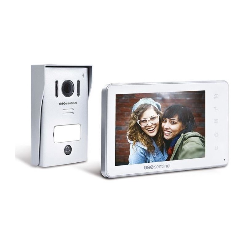 Interphone vidéo filaire - SCS SENTINEL - VisioKit 7 - Blanc