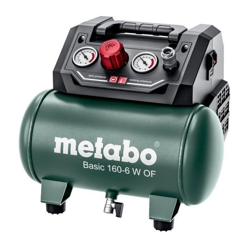 Compresseur - METABO - Basic 160-6 W OF - 6 Litres - 900 W - 8 bar