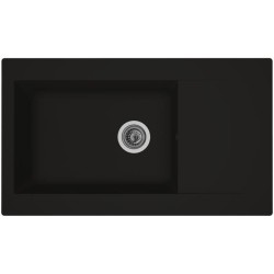 STRADOUR Evier cuisine a encastrer 1 grand bac + 1 égouttoir Einna - Résine -...