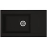 STRADOUR Evier cuisine a encastrer 1 grand bac + 1 égouttoir Einna - Résine -...