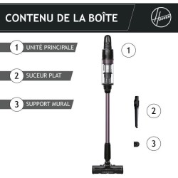 Aspirateur Balai sans fil - HOOVER HF1P10H - 40 AW - Ecran LED - Noir