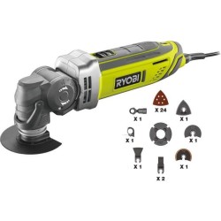 RYOBI - Multitool 300 W - Sac avec plateau de ponçage, 24 feuilles abrasives ...
