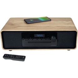 Micro-chaîne Bluetooth - THOMSON - Bois/Noir - Radio FM/DAB+/CD/MP3/USB/Induc...