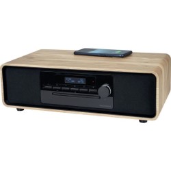 Micro-chaîne Bluetooth - THOMSON - Bois/Noir - Radio FM/DAB+/CD/MP3/USB/Induc...