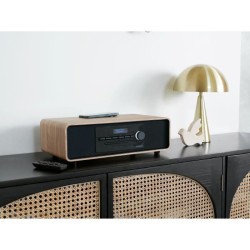 Micro-chaîne Bluetooth - THOMSON - Bois/Noir - Radio FM/DAB+/CD/MP3/USB/Induc...