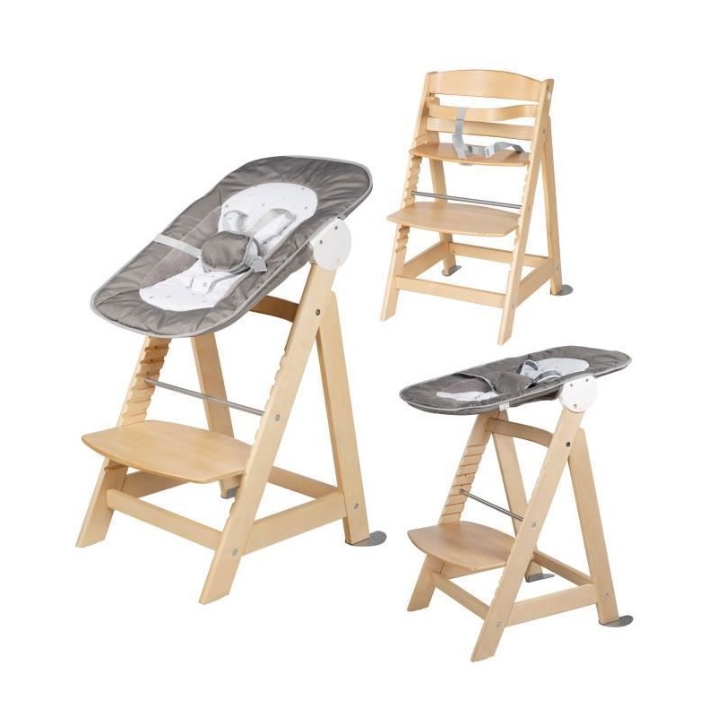 ROBA Chaise Haute Évolutive Born Up 2 en 1 + Transat Inclinable - Sternenzaub...