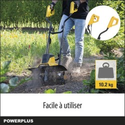 Powerplus Motoculteur Électrique POWXG72010 - 1500 W, 6 Lames, Profondeur de ...